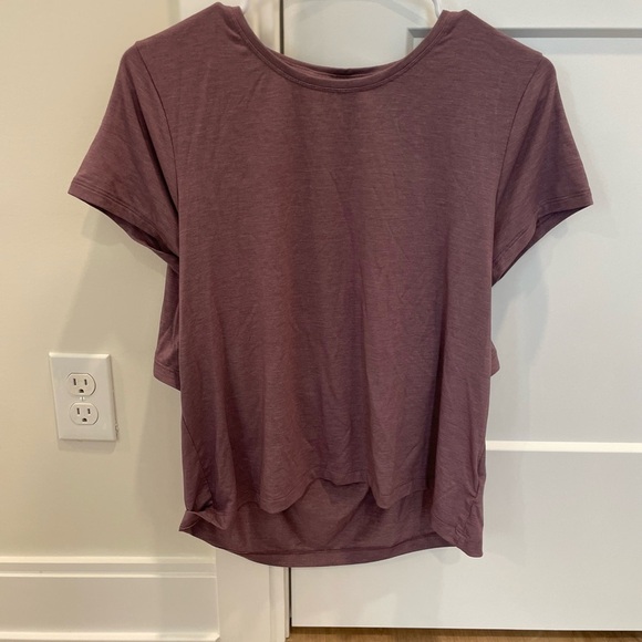 Athleta Mauve Short Sleeve Tee - Picture 2 of 4